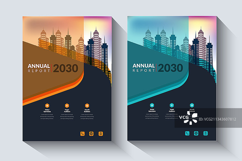 年度报告设计版式传单模板图片素材