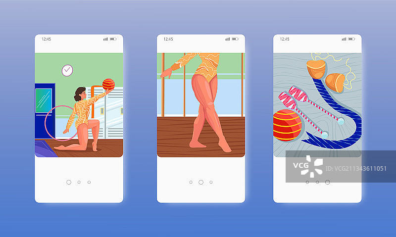 艺术体操表演女孩舞蹈图片素材