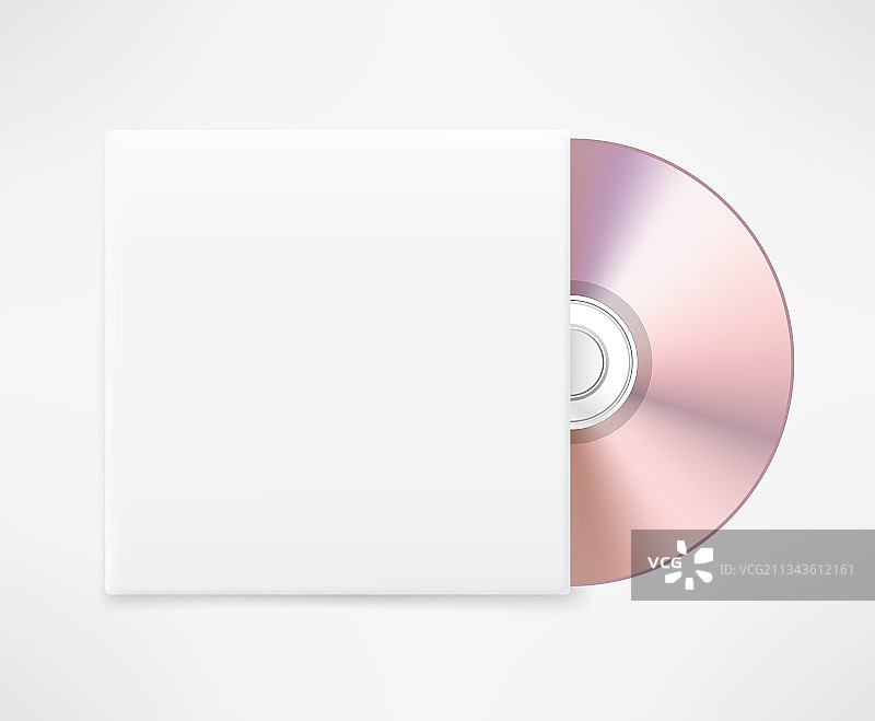 带纸质封套的激光唱片模型图片素材