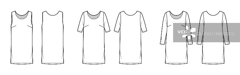 衬衫式连衣裙技术时尚图片素材