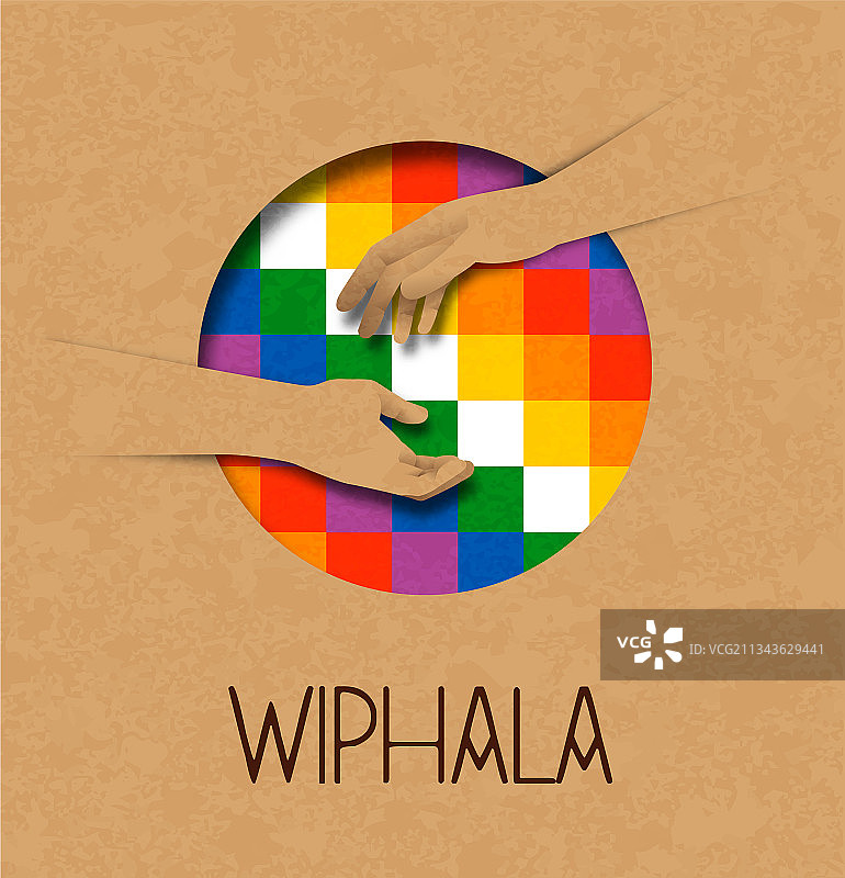 印第安人扶助概念剪纸图片素材