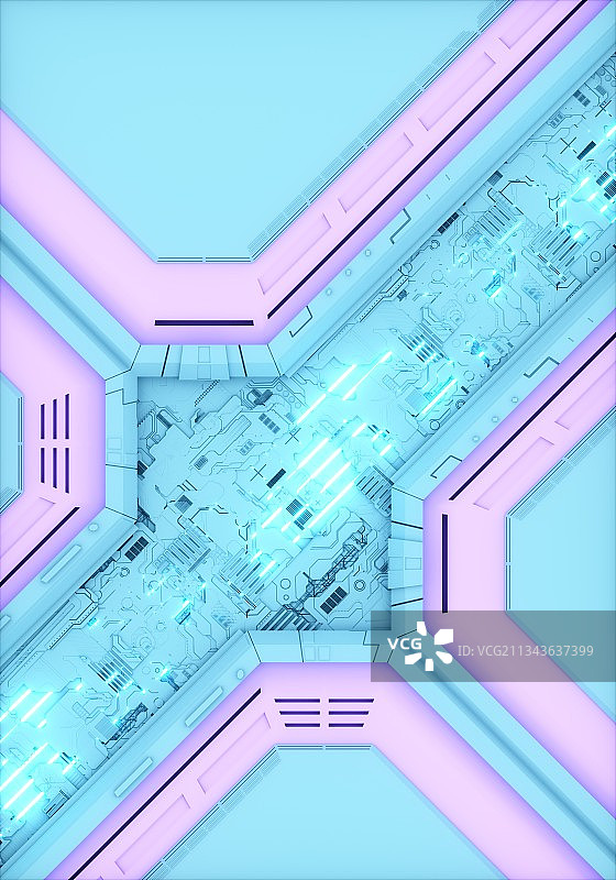 3D渲染的灯光科技背景图片素材