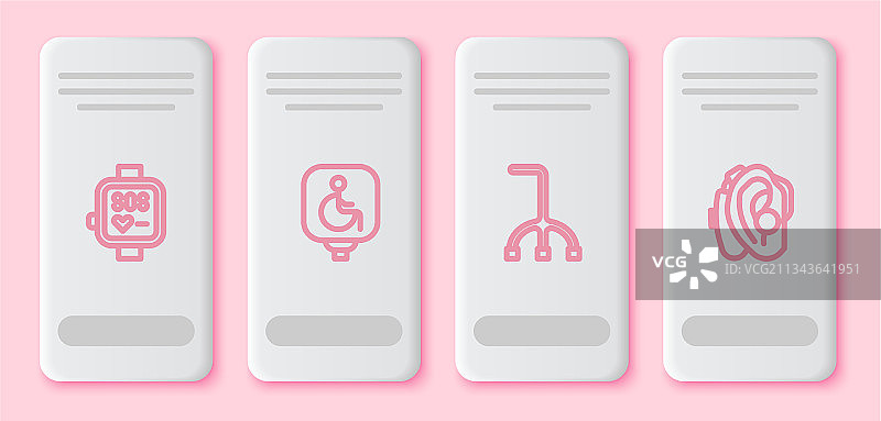 智能手表、残疾人轮椅、步行图片素材