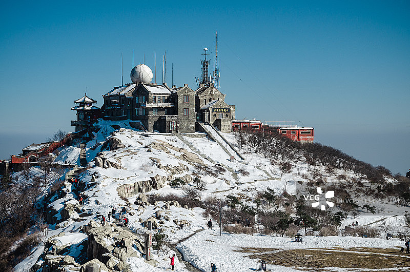 泰山玉皇顶图片素材