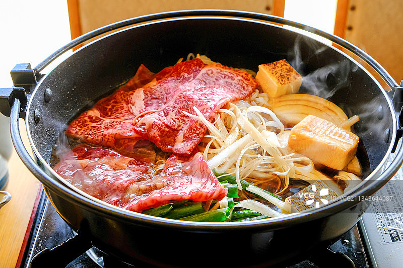 日本和牛寿喜烧图片素材