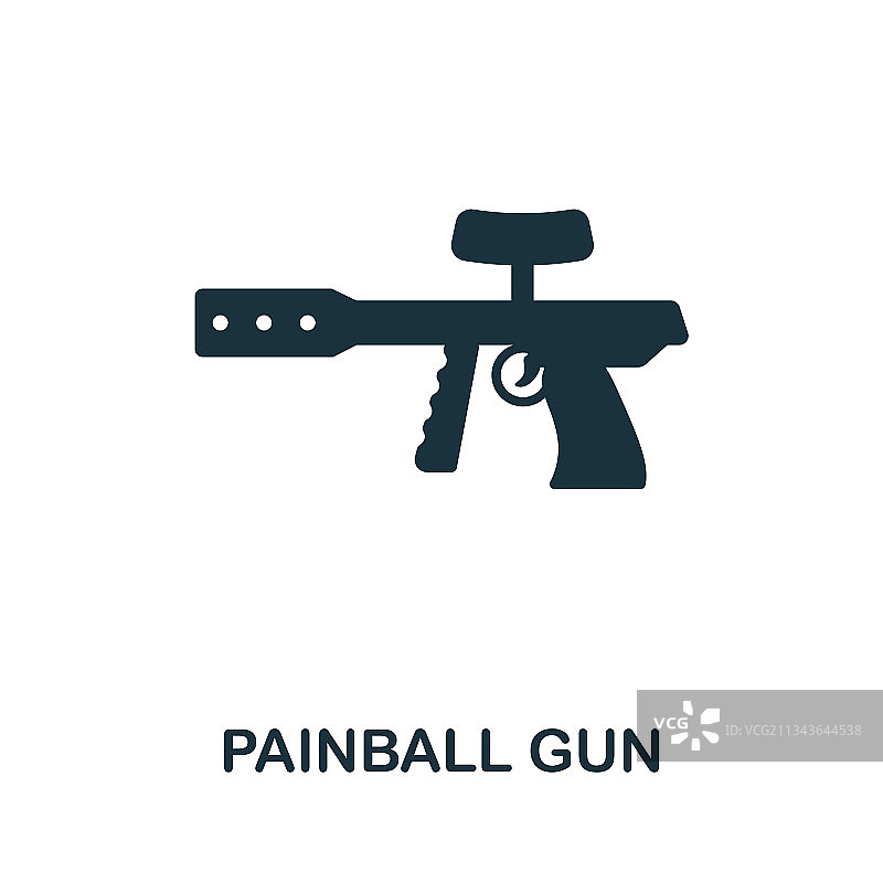 彩色彩弹枪扁平图标图片素材