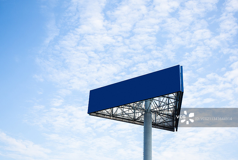 蓝色户外广告牌图片素材