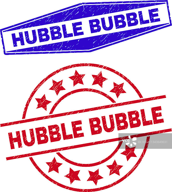 圆形腐蚀的哈勃气泡印章图片素材