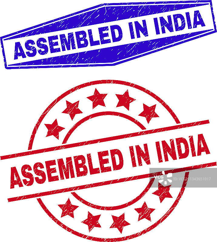 印度组装圆形腐蚀徽章图片素材