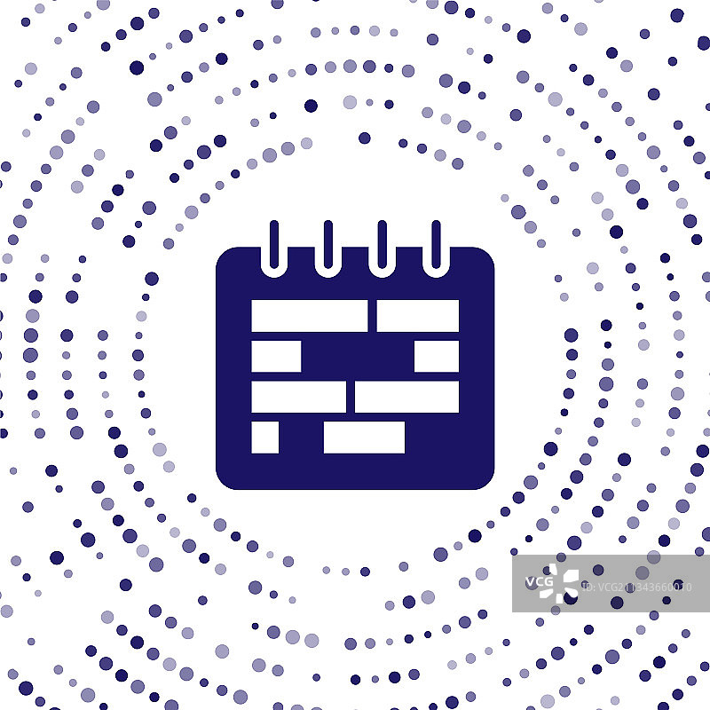 白色背景上的蓝色日历图标图片素材