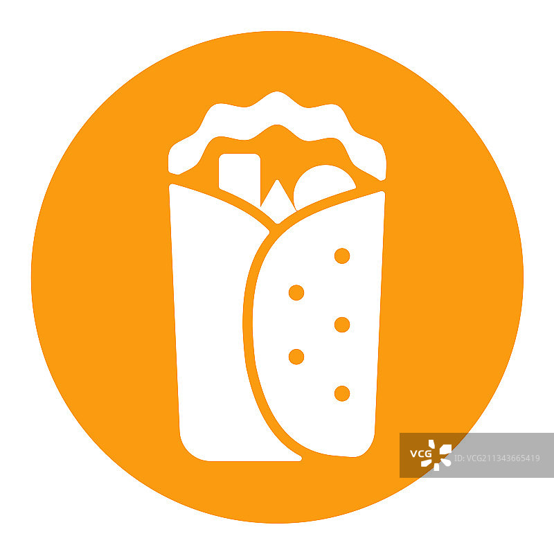 墨西哥卷饼标志，快餐符号图片素材