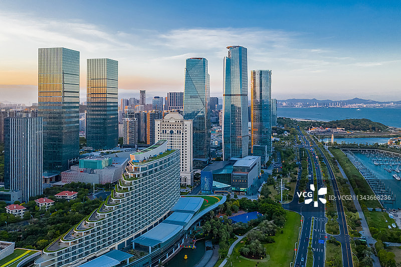 暮色CBD图片素材