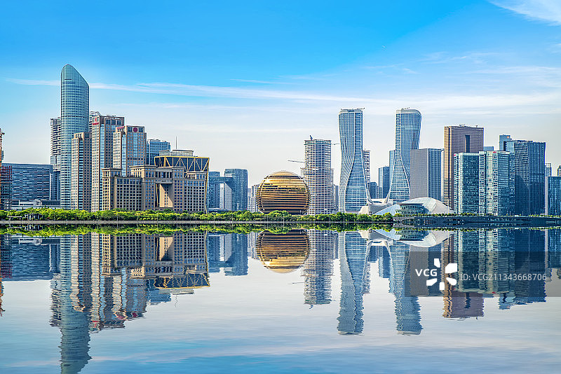 杭州城市建筑景观全景图片素材