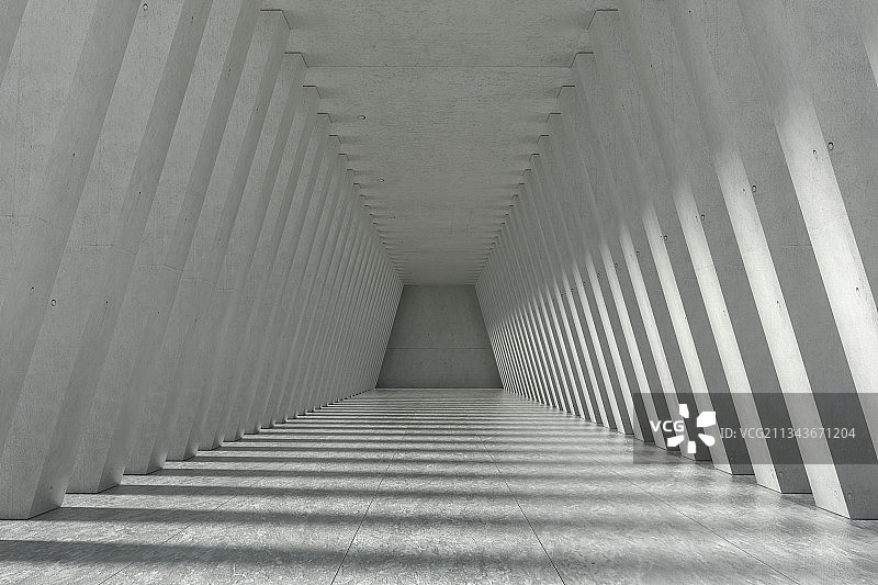 梯形走廊，三维图形图片素材