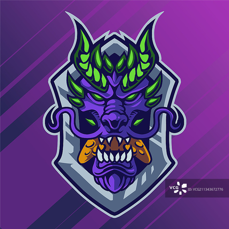 龙头吉祥物Logo设计图片素材