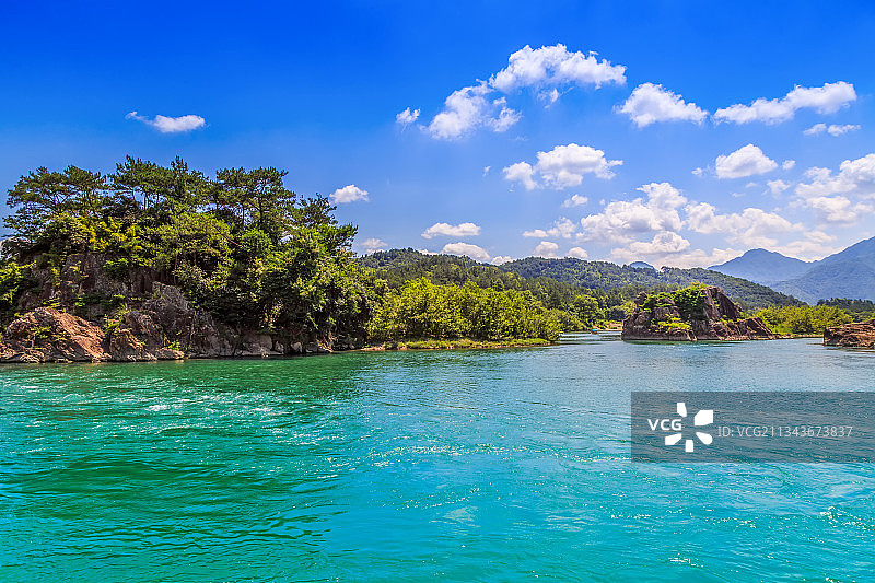 温州楠溪江山水画图片素材