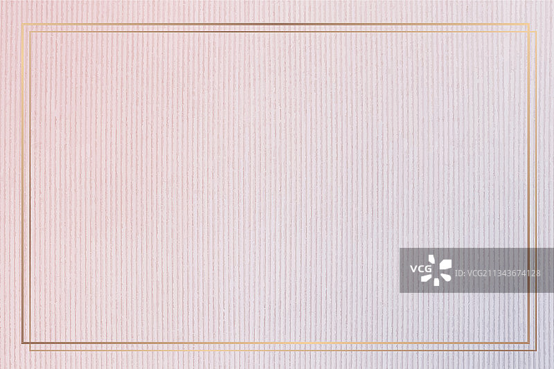 粉色灯芯绒纹理上的金色矩形边框图片素材