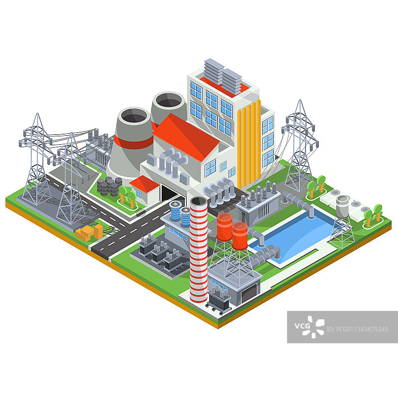 2.5D核电站图片素材