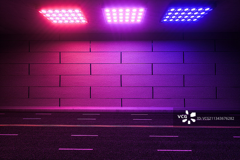 朋克风格隧道，三维图形图片素材