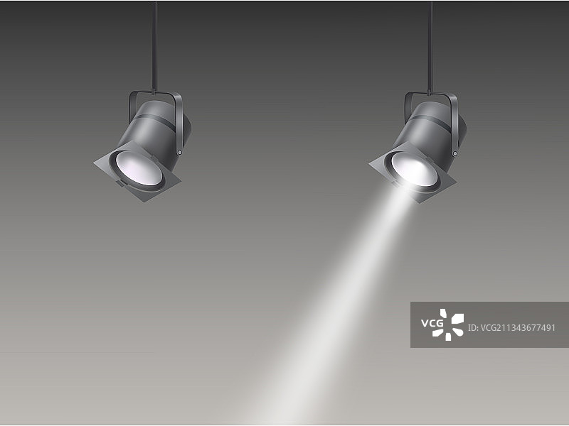 逼真的舞台聚光灯图片素材