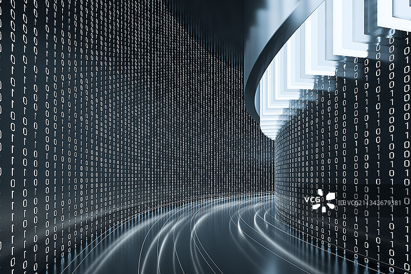 科技未来时空隧道，三维图形图片素材