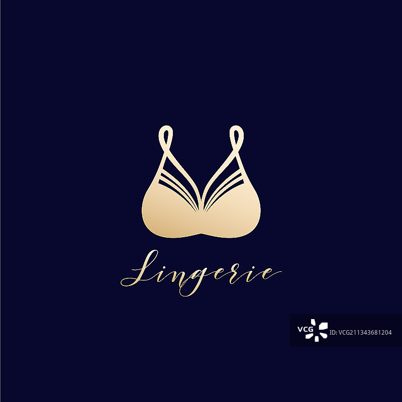女士内衣胸罩Logo设计图片素材