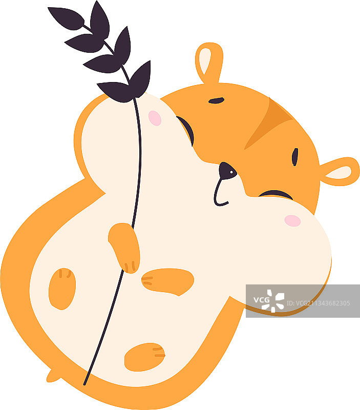 可爱仓鼠拿着麦穗的萌宠图片素材