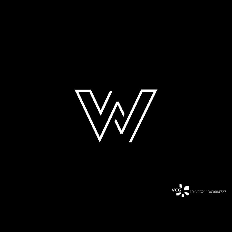 W字母logo简约现代图片素材
