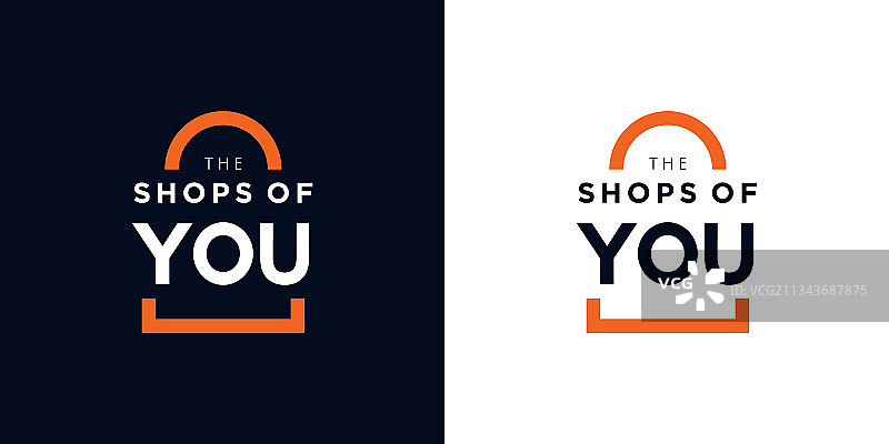 现代优雅购物袋logo设计2图片素材