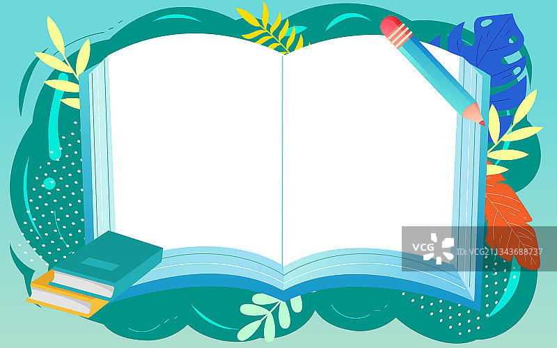 开学季海报教师节人物阅读在线教育创意插画图片素材