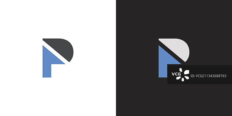 P字母造型首字母logo图片素材