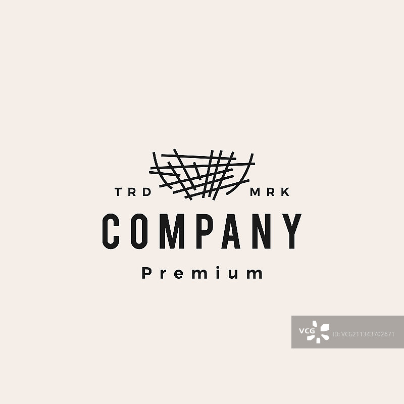 鸟巢复古时尚标志图标图片素材