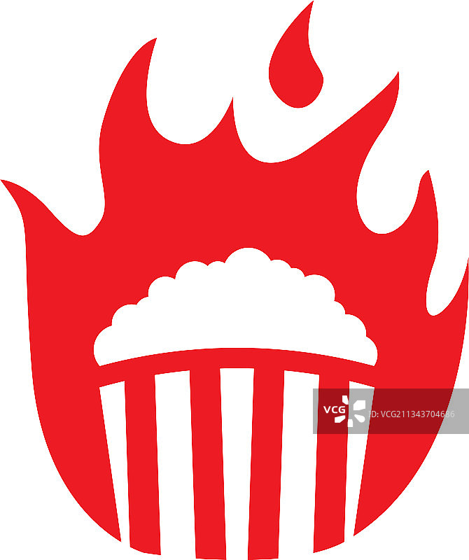 热爆米花标志图片素材