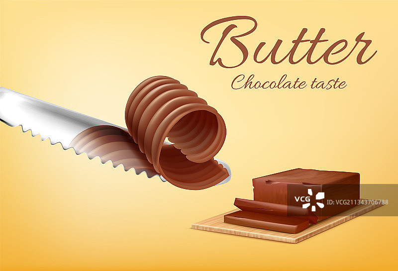 带有黄油巧克力棒的banner图片素材
