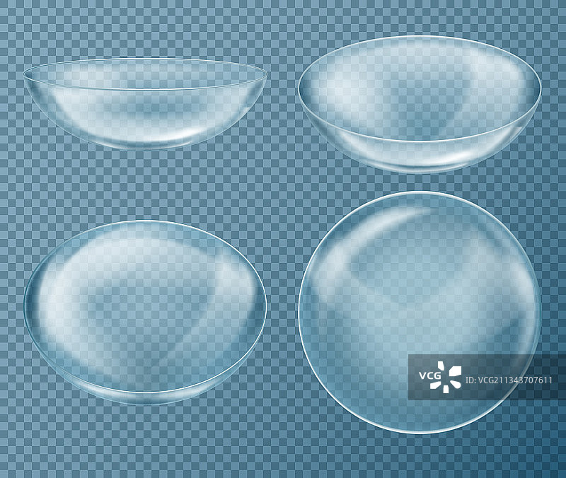 用于矫正视力的隐形眼镜集合图片素材