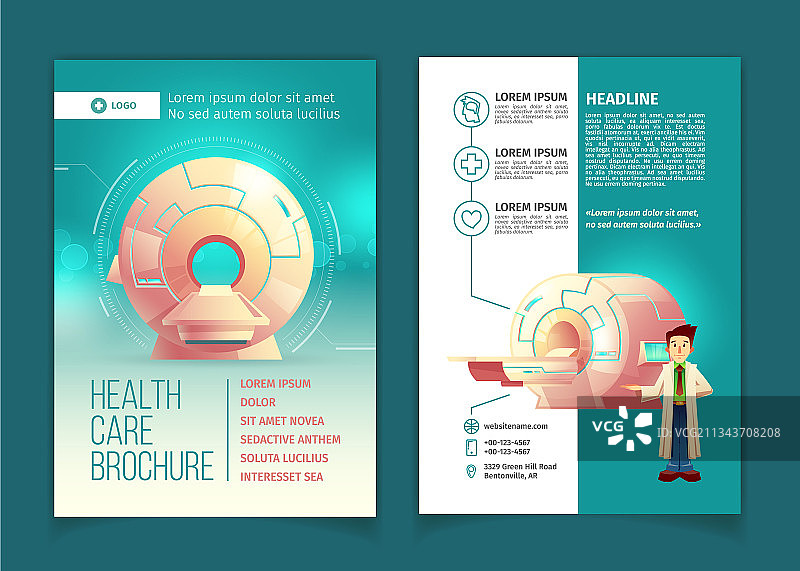 体检宣传册，医疗保健概念图片素材