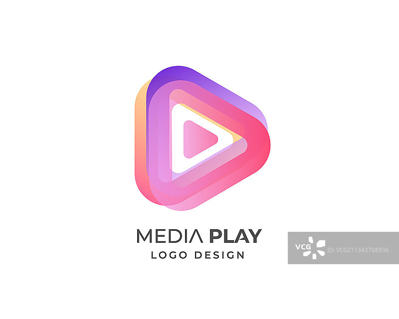 媒体播放Logo设计模板图片素材