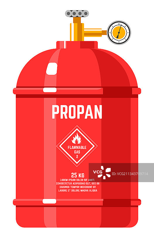 罐装丙烷可燃能源，带压力图片素材