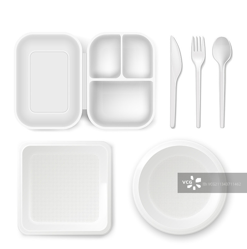 3D一次性塑料餐具图片素材