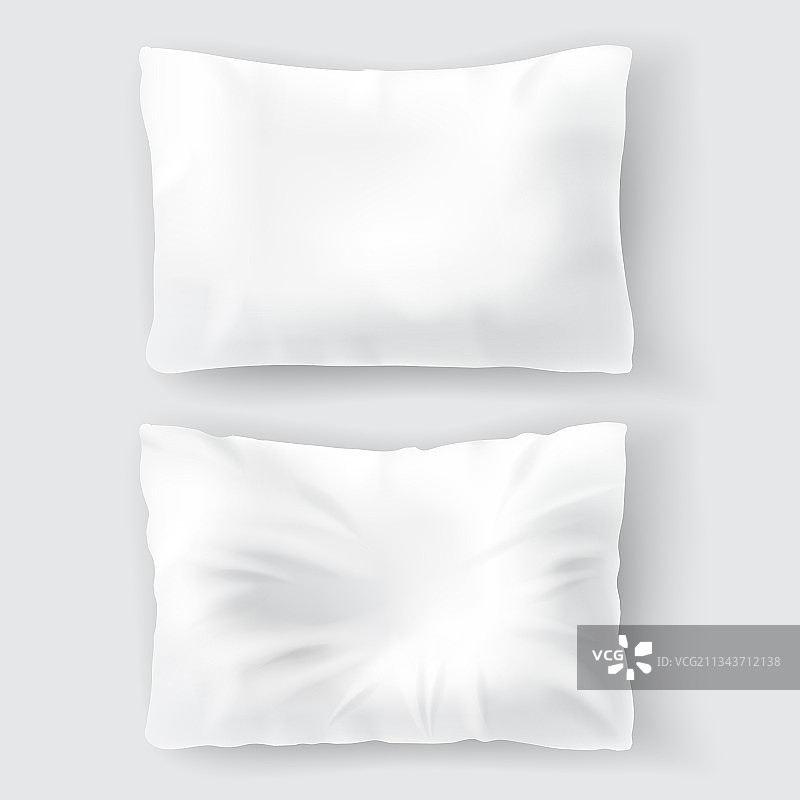 逼真的空白白色枕头素材图片素材