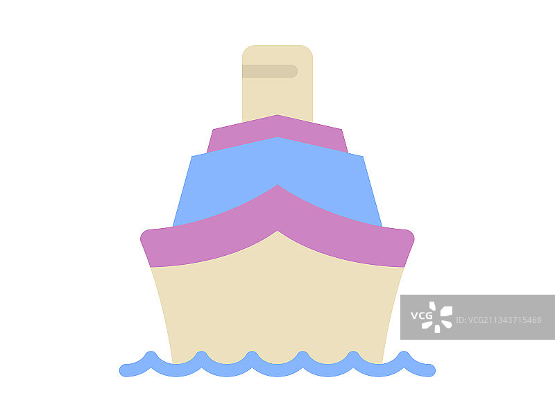 扁平风格巡洋舰独立图标图片素材