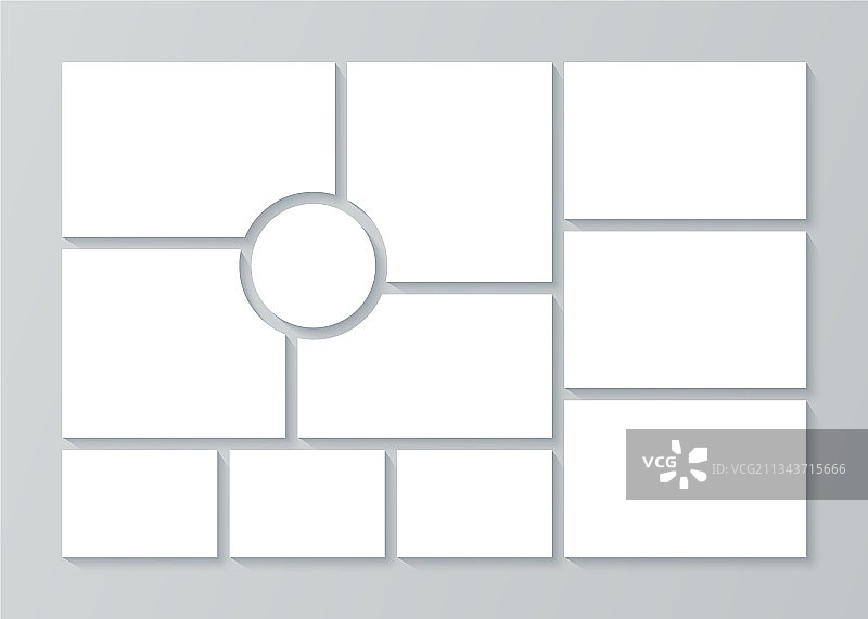 照片拼贴模板情绪板布局图片素材