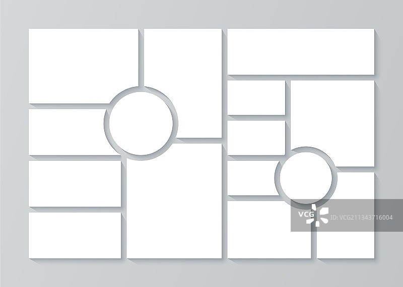 情绪板布局照片拼贴空白马赛克图片素材
