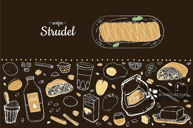 维也纳传统糕点制作模型图片素材