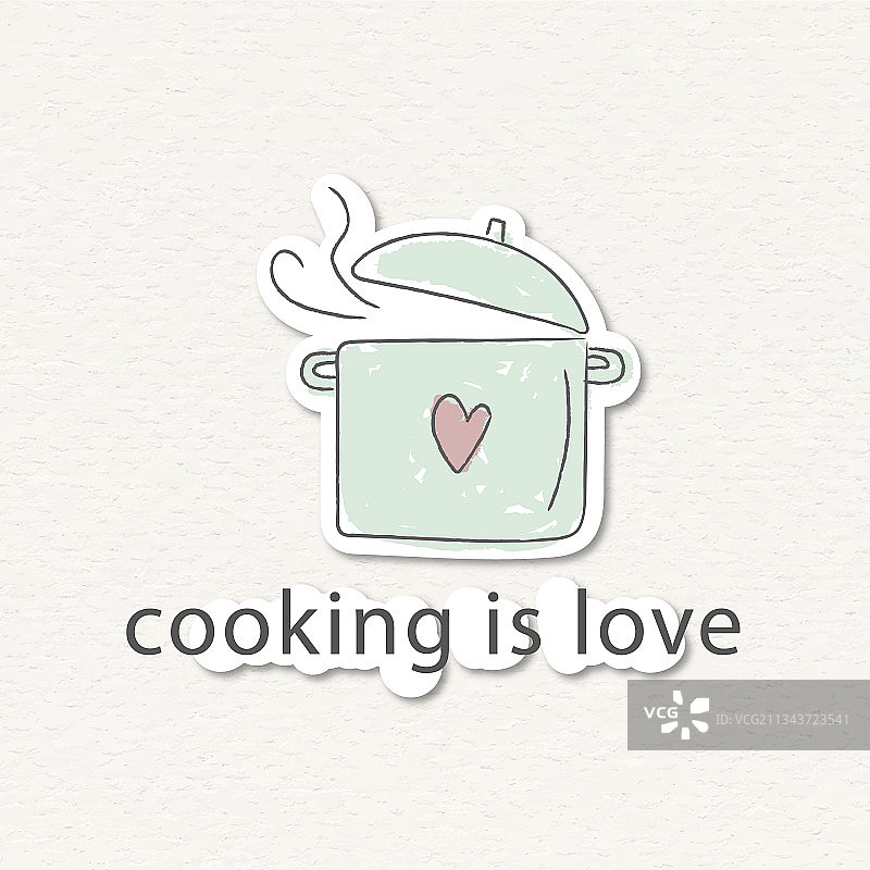 涂鸦风火锅贴纸图片素材