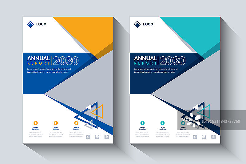 年度报告设计版式传单模板图片素材