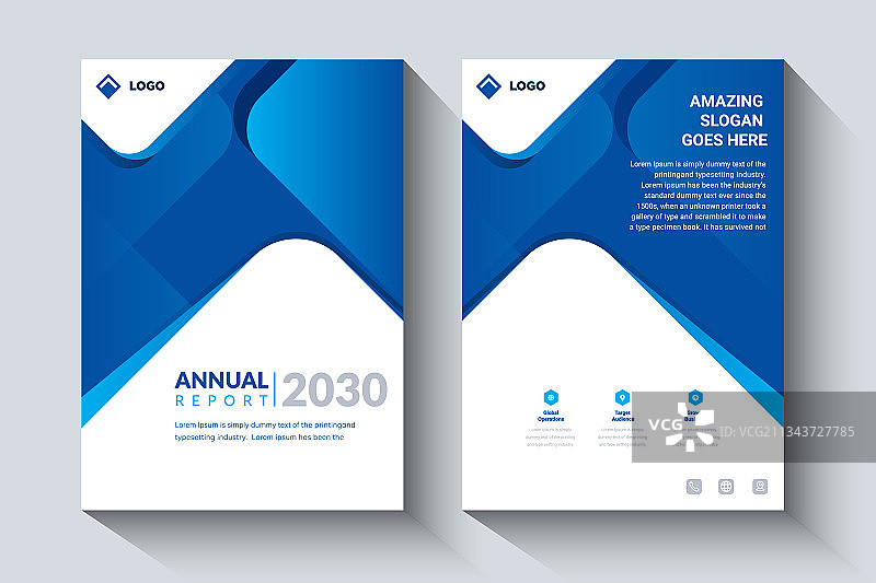 年度报告设计版式传单模板图片素材