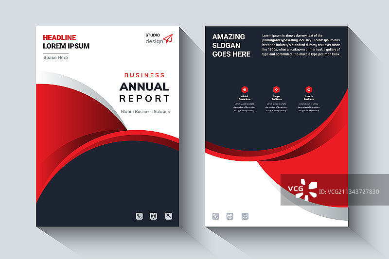 年度报告设计版式传单模板图片素材