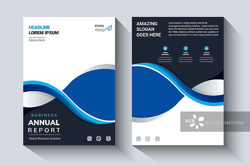 年度报告设计版式传单模板图片素材
