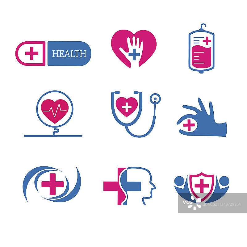 医疗服务标识套装图片素材